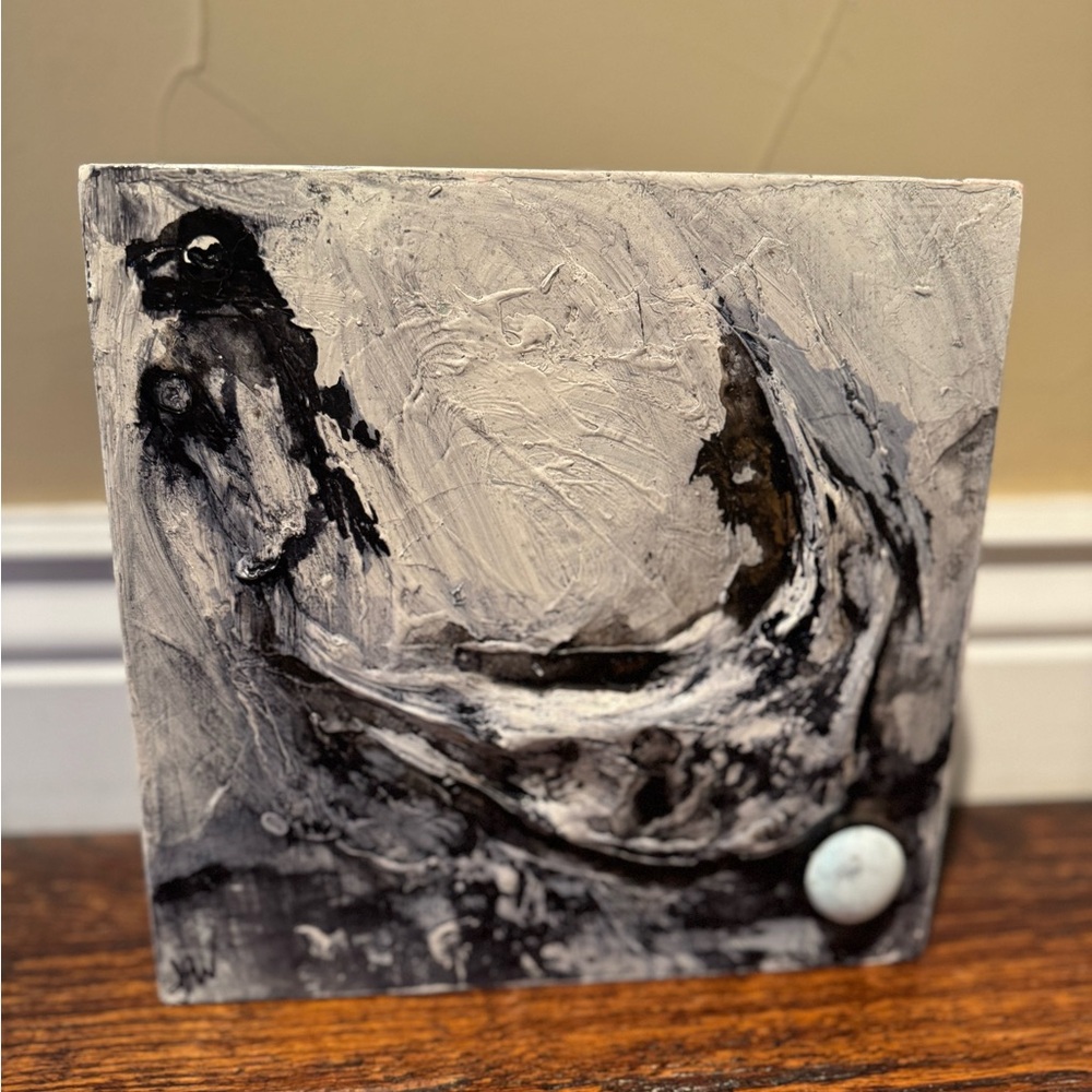 Abstract Black and White Canvas Art